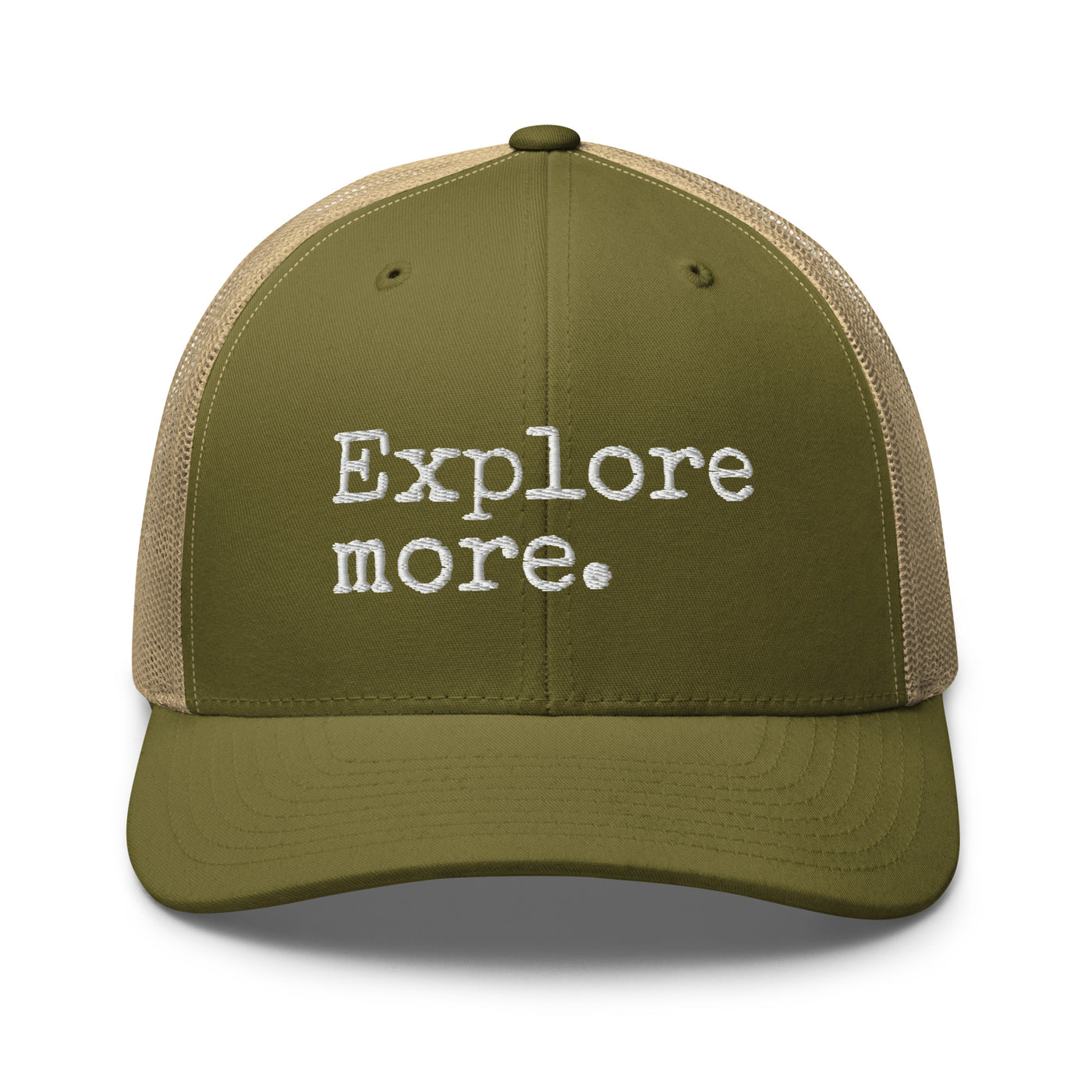 Explore More Trucker Cap Moss/ Khaki - The Northwest Store