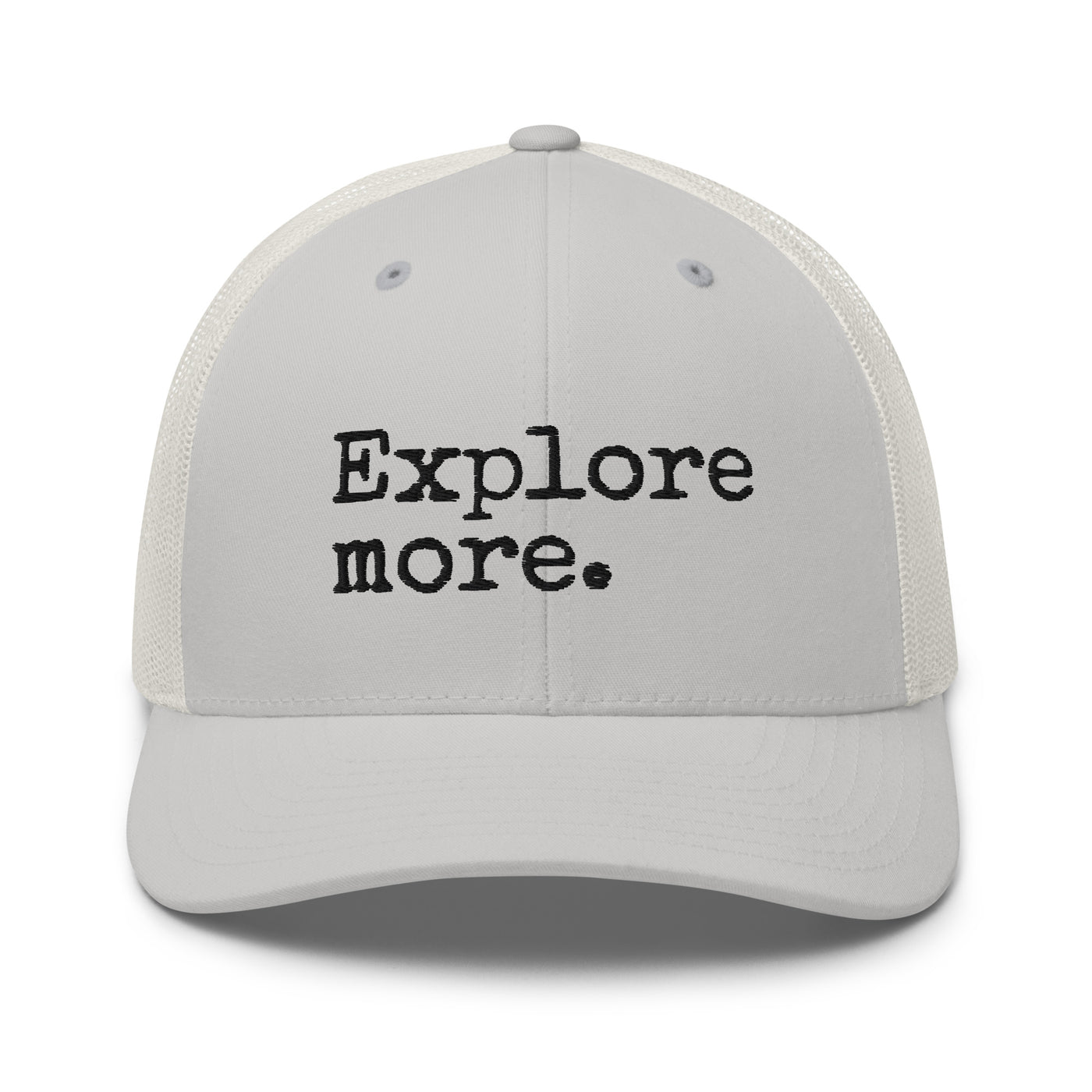 Explore More Trucker Cap Silver - The Northwest Store