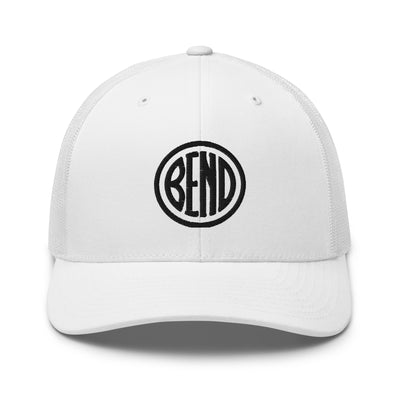 Bend Oregon Trucker Cap White - The Northwest Store