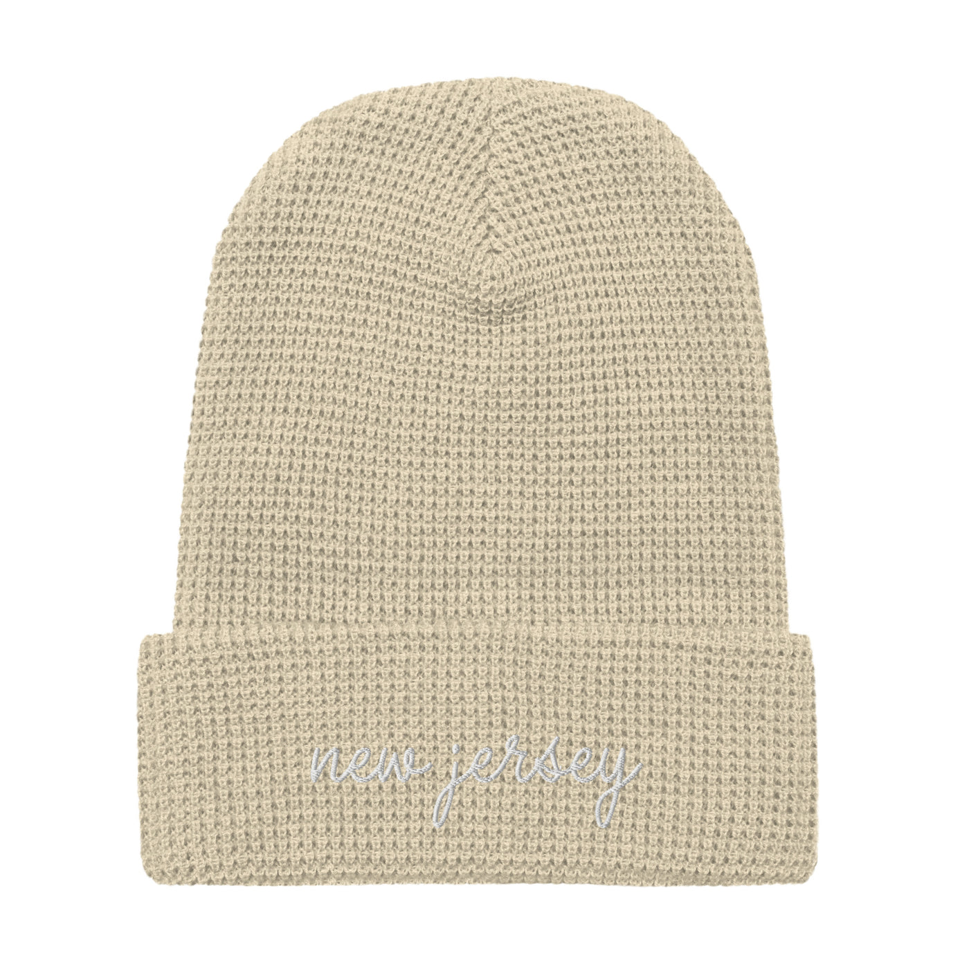 New Jersey Script Waffle Knit Beanie