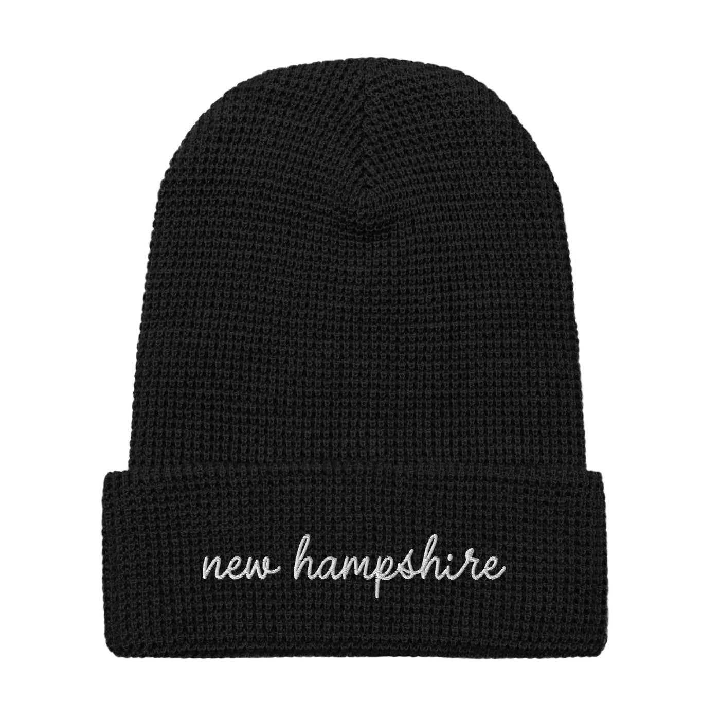 New Hampshire Script Waffle Knit Beanie