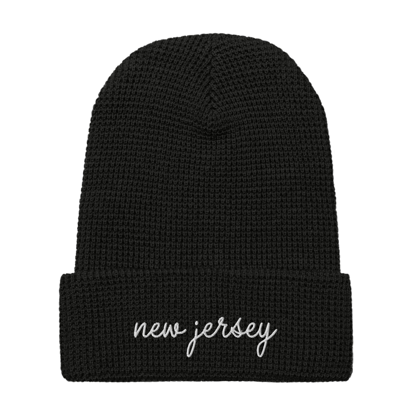 New Jersey Script Waffle Knit Beanie