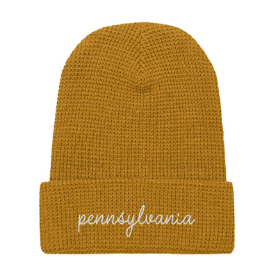 Pennsylvania Script Waffle Knit Beanie