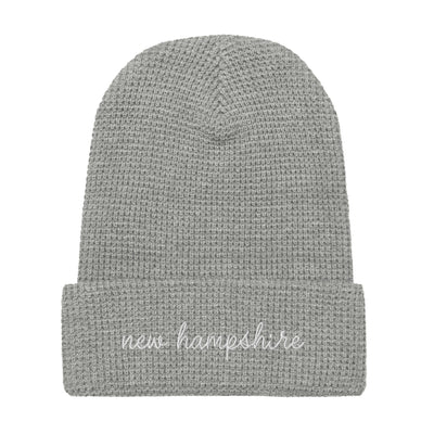 New Hampshire Script Waffle Knit Beanie