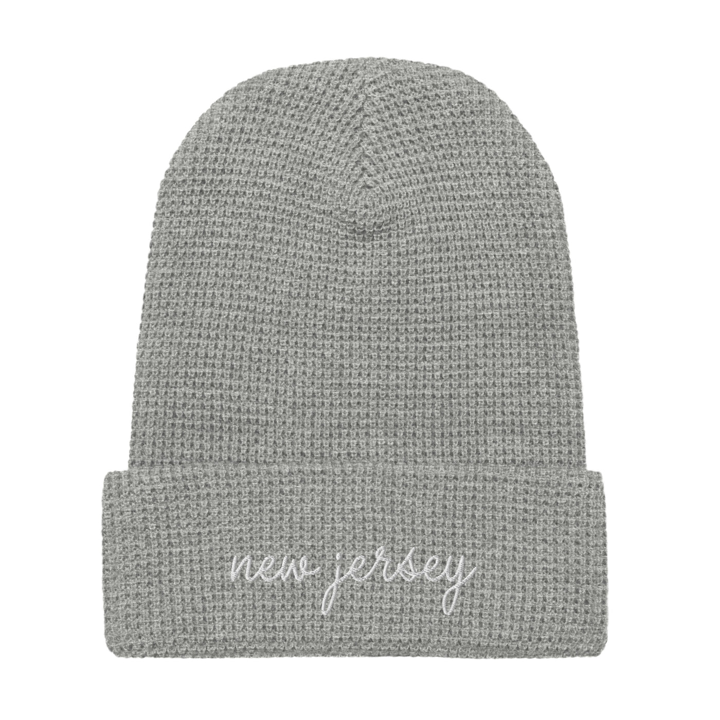 New Jersey Script Waffle Knit Beanie