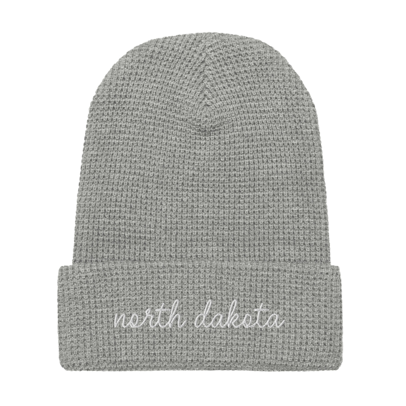 North Dakota Script Waffle Knit Beanie