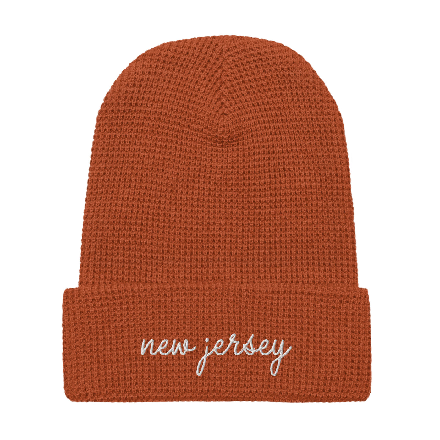 New Jersey Script Waffle Knit Beanie