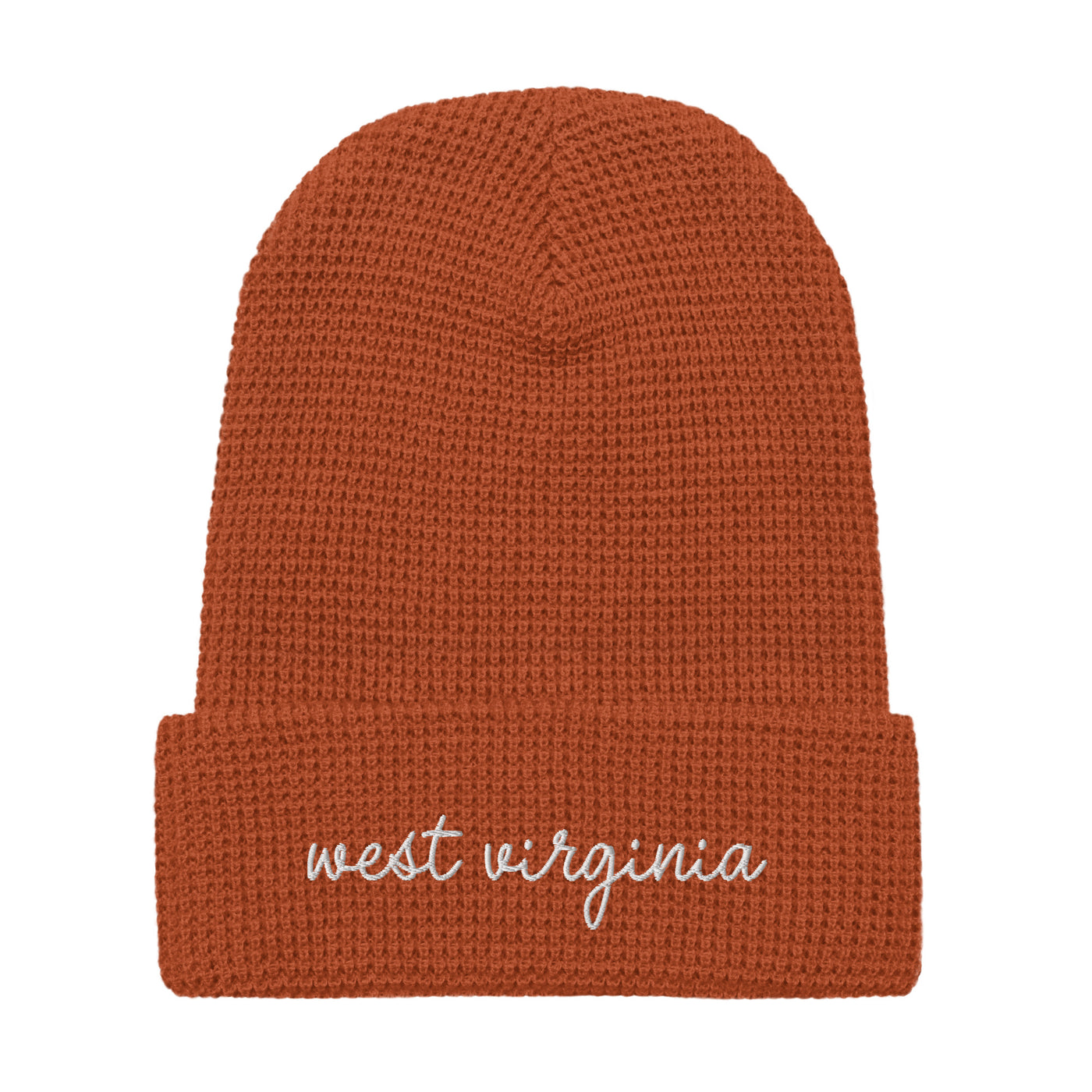 West Virginia Script Waffle Knit Beanie