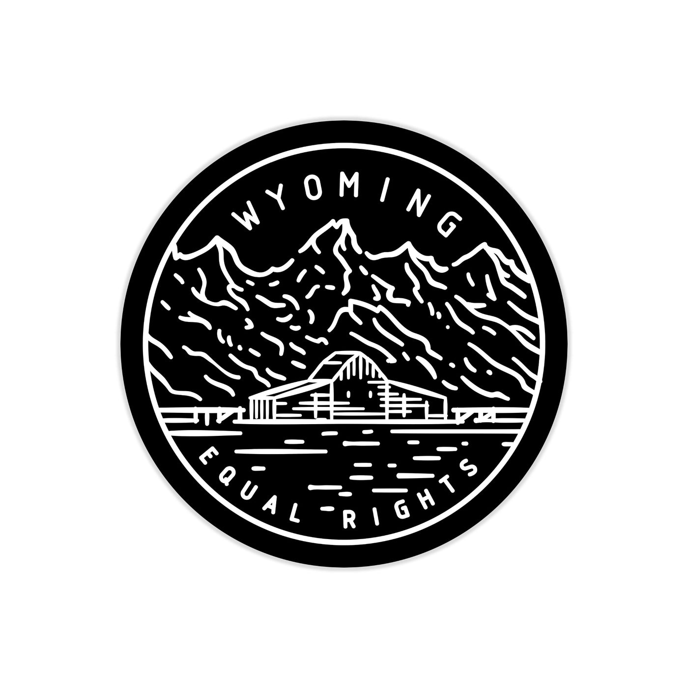 Wyoming State Motto Sticker