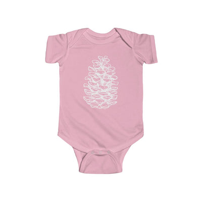 Pinecone Baby Bodysuit Pink / NB (0-3M) - The Northwest Store