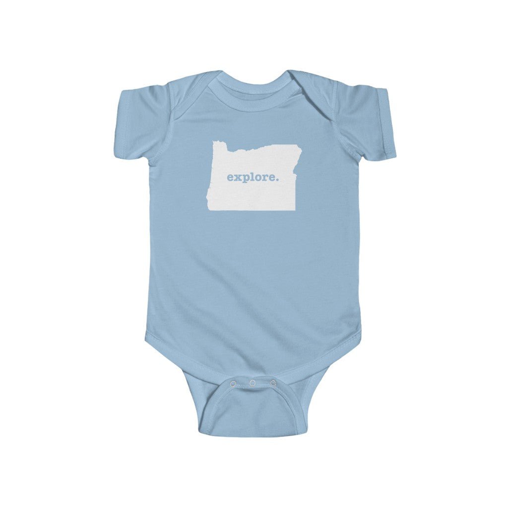 Explore Oregon Baby Bodysuit Light Blue / NB (0-3M) - The Northwest Store