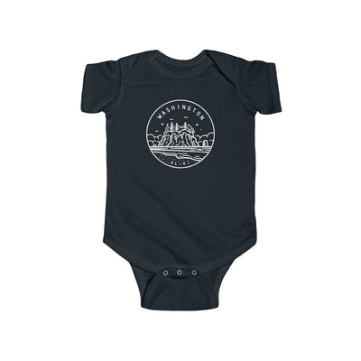 State Of Washington Baby Bodysuit Black / 12M - The Northwest Store
