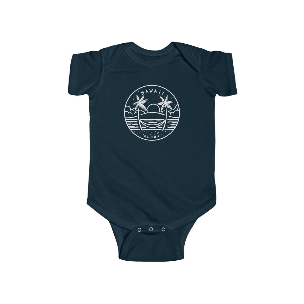 State Of Hawaii Baby Bodysuit Navy / NB (0-3M) - The Northwest Store