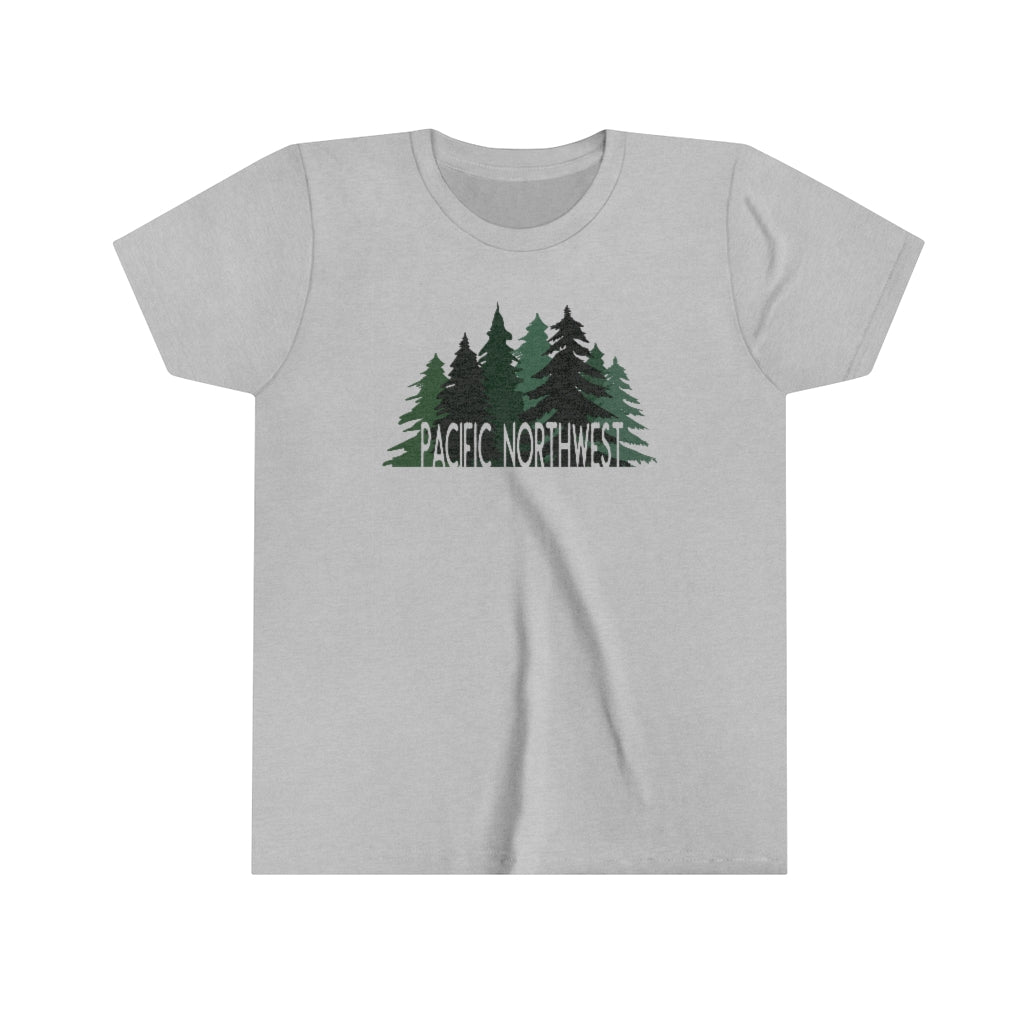 Pacific Northwest Forest Kids T-Shirt Athletic Heather / S - The Northwest Store