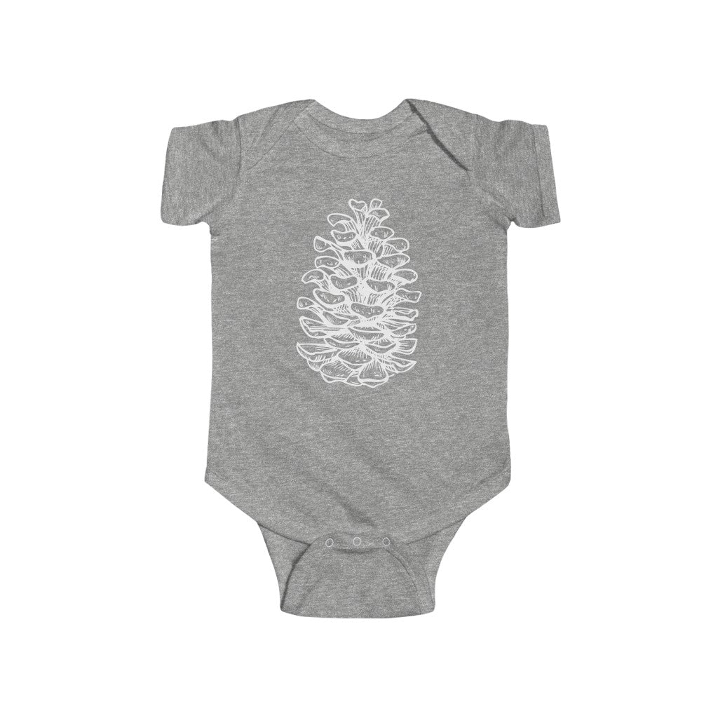 Pinecone Baby Bodysuit Heather / NB (0-3M) - The Northwest Store