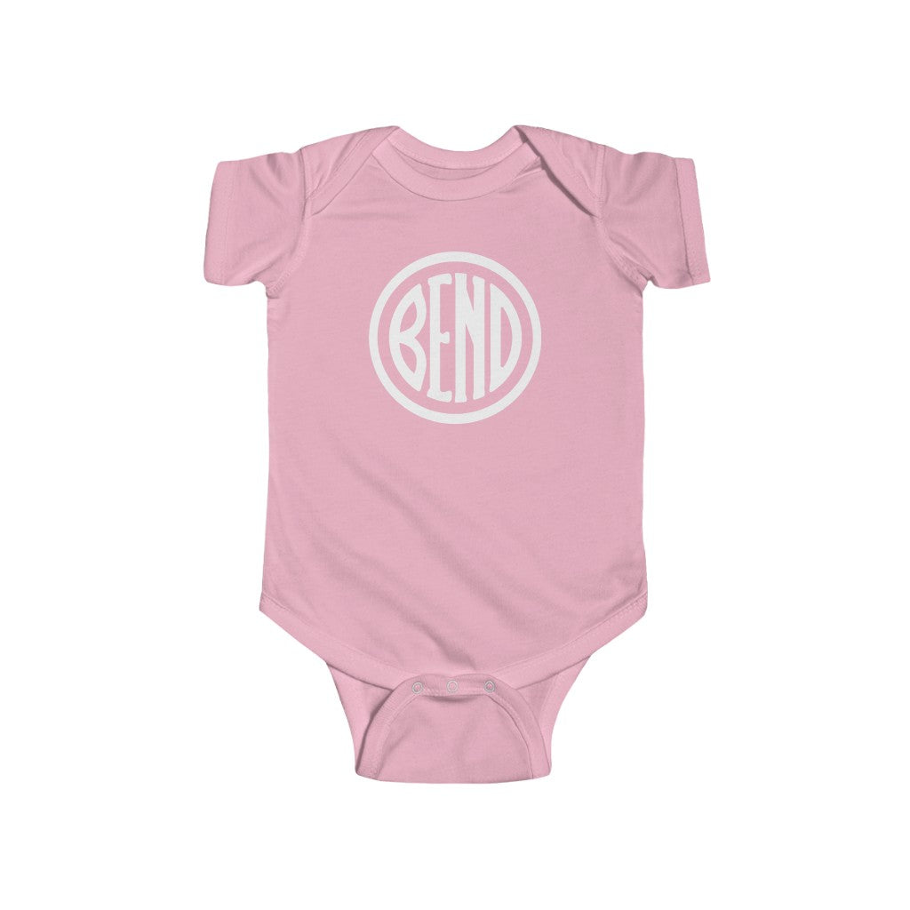 Bend Oregon Baby Bodysuit - White Pink / NB (0-3M) - The Northwest Store