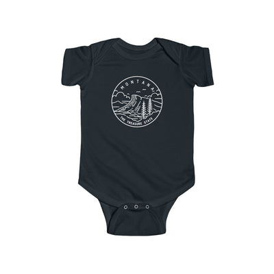 State Of Montana Baby Bodysuit Black / 12M - The Northwest Store