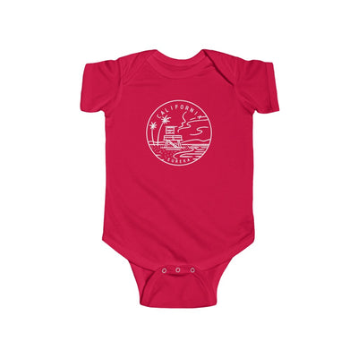 State Of California Baby Bodysuit Red / NB (0-3M) - The Northwest Store