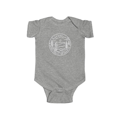 State Of Georgia Baby Bodysuit Heather / NB (0-3M) - The Northwest Store
