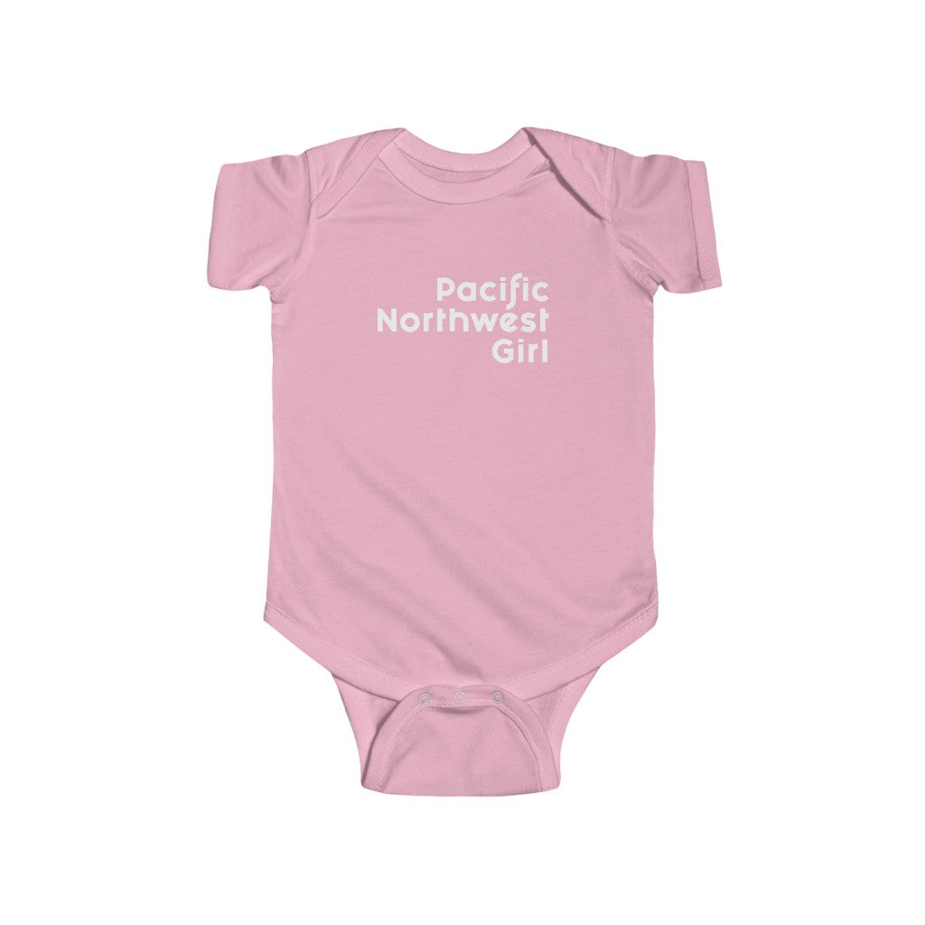 Pacific Northwest Girl Baby Bodysuit Pink / NB (0-3M) - The Northwest Store