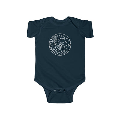 State Of Arkansas Baby Bodysuit Navy / NB (0-3M) - The Northwest Store