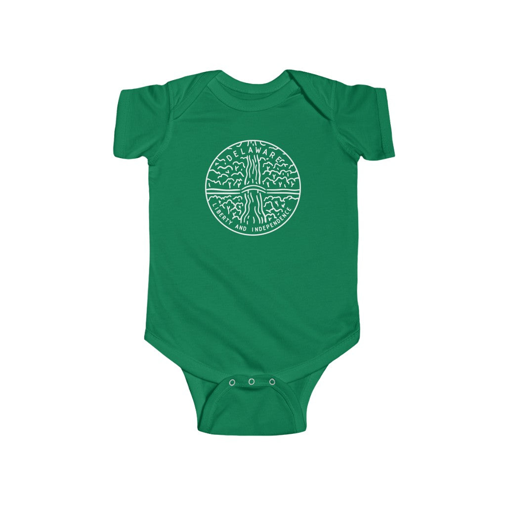 State Of Delaware Baby Bodysuit Kelly / NB (0-3M) - The Northwest Store