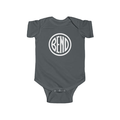 Bend Oregon Baby Bodysuit - White Charcoal / NB (0-3M) - The Northwest Store