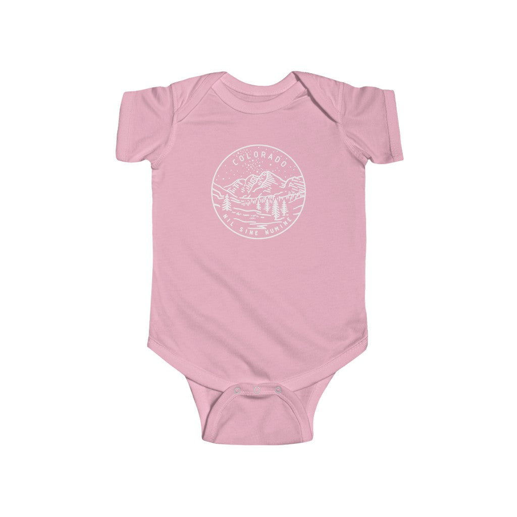 State Of Colorado Baby Bodysuit Pink / NB (0-3M) - The Northwest Store