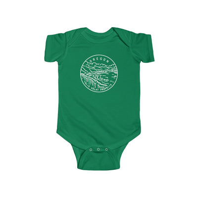 State Of Oregon Baby Bodysuit Kelly / NB (0-3M) - The Northwest Store