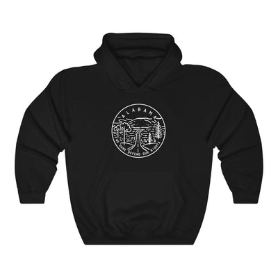 State Of Alabama Hooded Sweatshirt Black / L - The Northwest Store