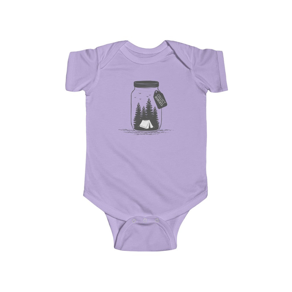 Collect Moments Not Things Baby Bodysuit Lavender / 12M - The Northwest Store