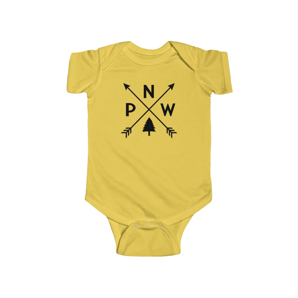 PNW Arrows Baby Bodysuit Butter / NB (0-3M) - The Northwest Store