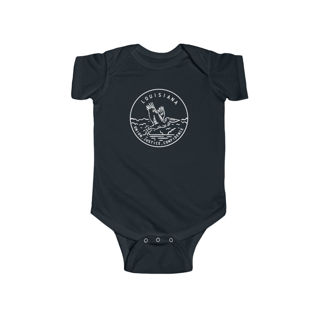 State Of Louisiana Baby Bodysuit Black / 12M - The Northwest Store