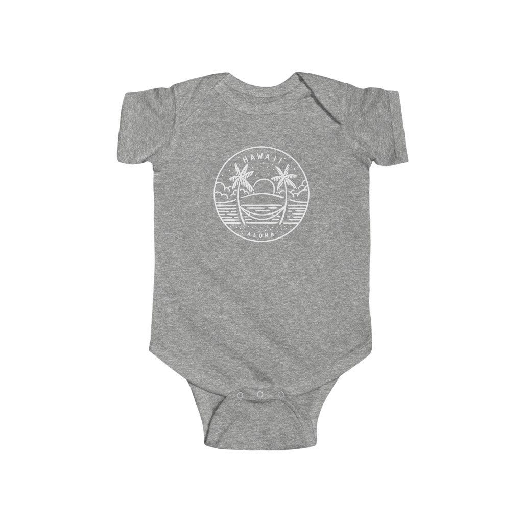 State Of Hawaii Baby Bodysuit Heather / NB (0-3M) - The Northwest Store