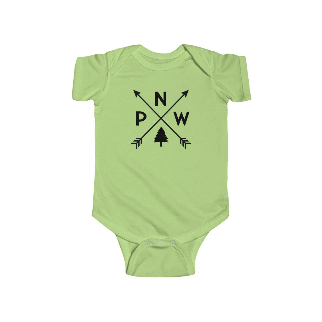 PNW Arrows Baby Bodysuit Key Lime / 12M - The Northwest Store