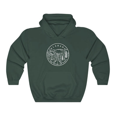 State Of Alabama Hooded Sweatshirt Forest Green / S - The Northwest Store