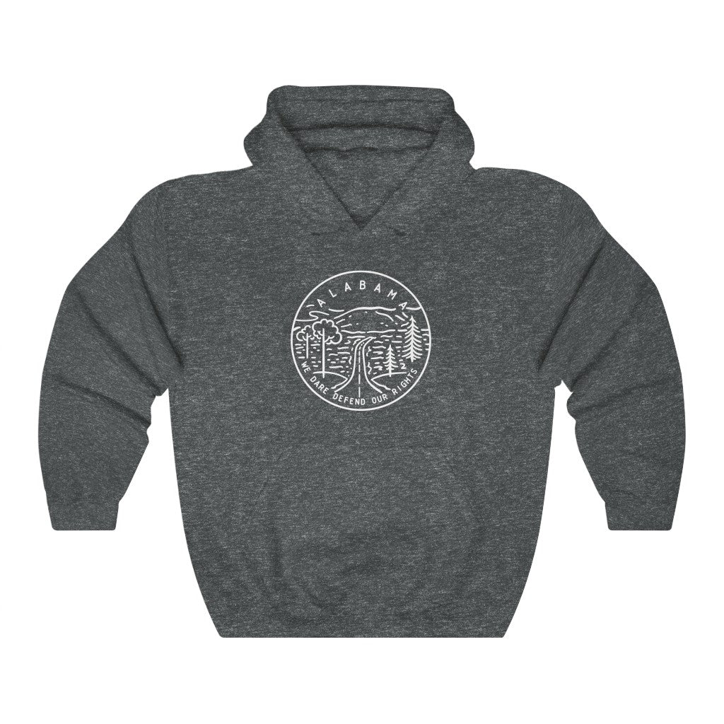 State Of Alabama Hooded Sweatshirt Dark Heather / S - The Northwest Store