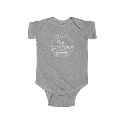 State Of Louisiana Baby Bodysuit Heather / NB (0-3M) - The Northwest Store