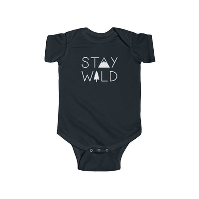 Stay Wild Baby Bodysuit Black / NB (0-3M) - The Northwest Store