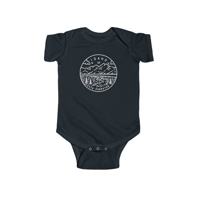 State Of Idaho Baby Bodysuit Black / 12M - The Northwest Store