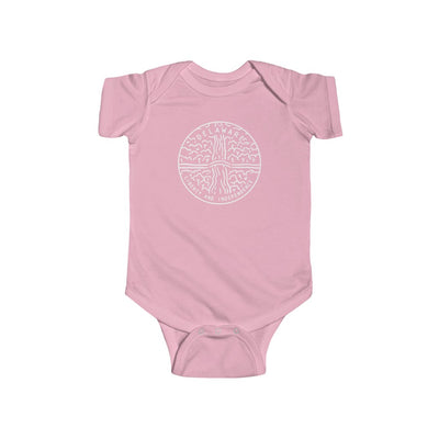 State Of Delaware Baby Bodysuit Pink / NB (0-3M) - The Northwest Store