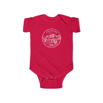 State Of Colorado Baby Bodysuit Red / NB (0-3M) - The Northwest Store