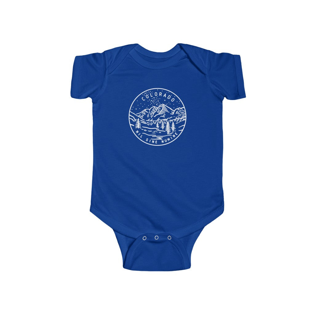 State Of Colorado Baby Bodysuit Royal / NB (0-3M) - The Northwest Store
