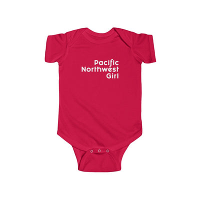 Pacific Northwest Girl Baby Bodysuit Red / NB (0-3M) - The Northwest Store