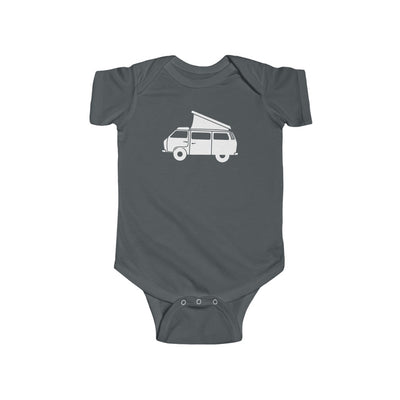 Van Life Baby Bodysuit Charcoal / NB (0-3M) - The Northwest Store