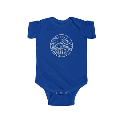 State Of Iowa Baby Bodysuit Royal / NB (0-3M) - The Northwest Store