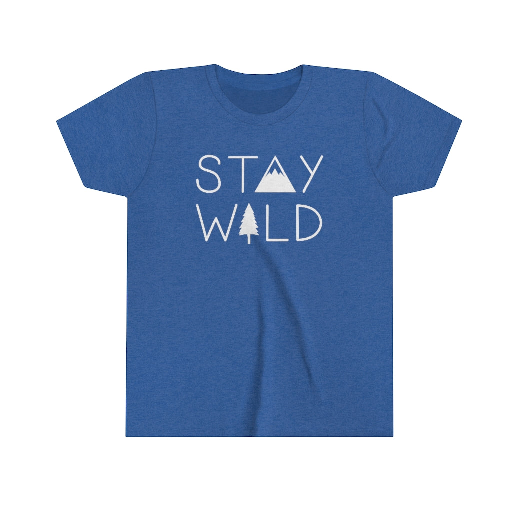 Stay Wild Kids T-Shirt Heather True Royal / S - The Northwest Store