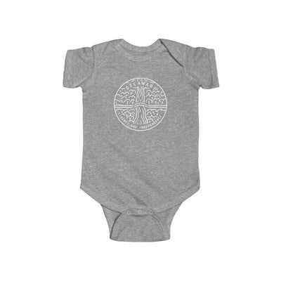 State Of Delaware Baby Bodysuit Heather / NB (0-3M) - The Northwest Store