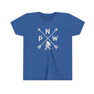 PNW Arrows Sasquatch Kids T-Shirt Heather True Royal / S - The Northwest Store
