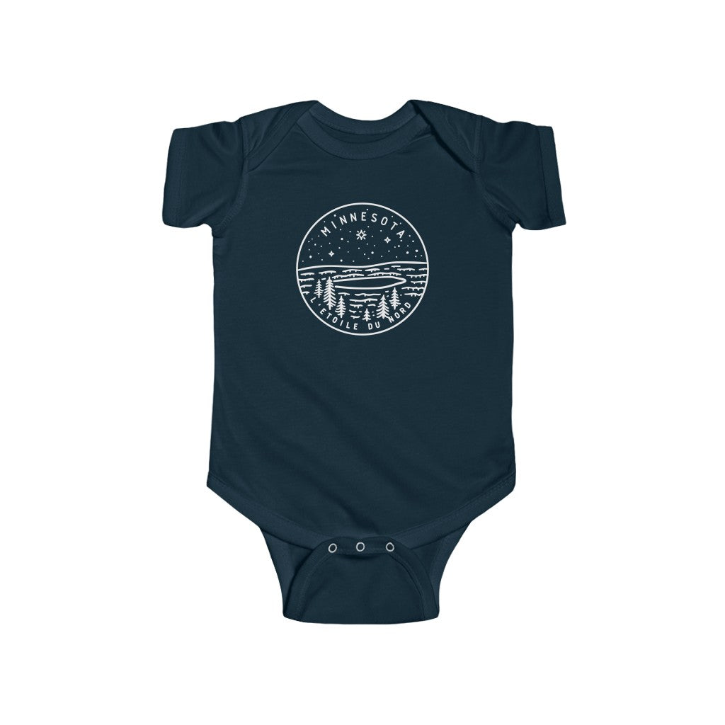State Of Minnesota Baby Bodysuit Navy / NB (0-3M) - The Northwest Store